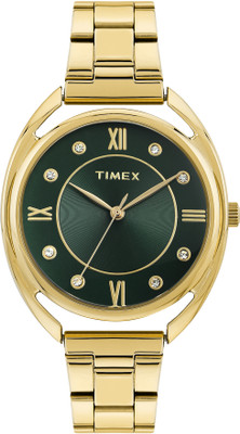 TIMEX TWEL231SMU03 Timex Green Round Dial Analog Watch  - For Women