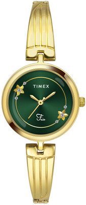 TIMEX TWEL19801 Fria Green Round Dial Analog Watch  - For Women