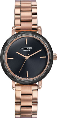SONATA Poze Sonata Poze Shoreline Shimmers Quartz Black Round Dial Women's Watch / Analog Watch  - For Women