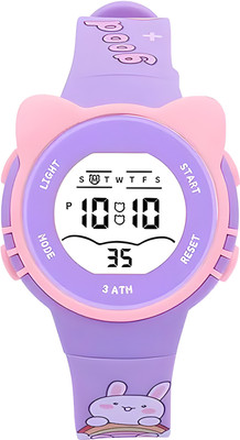 TYMU KITTY Cartoon Face Light Small Kids Watch for 4-10 Years Birthday Return Gifts Hybrid Smartwatch Watch  - For Boys & Girls