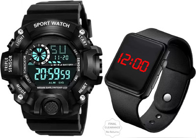 Wolcentra Premium Looks Multi-Function Digital Watch With Square Led Watch Digital Watch  - For Boys & Girls