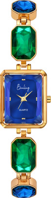 Benling - Luxurious Oceanic Emerald Design Benling Square Gemstone Dial Watch - Luxurious Oceanic Emerald Design Analog Watch  - For Women