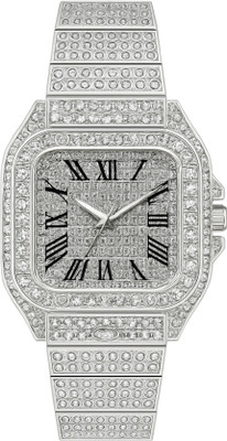 Timofy Classic Silver Analog Watch for Men Boys Stylish Party Look Diamond Luxe Series Analog Watch  - For Men