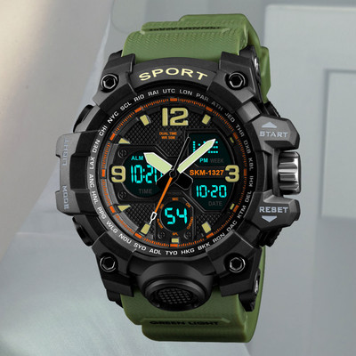 Diaggro SKM 1327 Green Sport watch combining multiple functions with shock and scratch resistance Analog-Digital Watch  - For Men