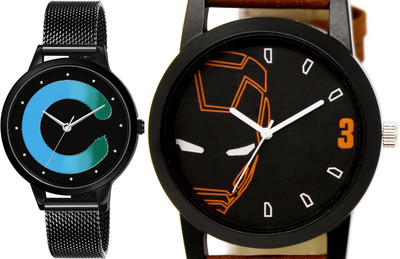 TVILLA Blue Designer C Colored Mesh Strap -LR352 Analog Watch  - For Men & Women