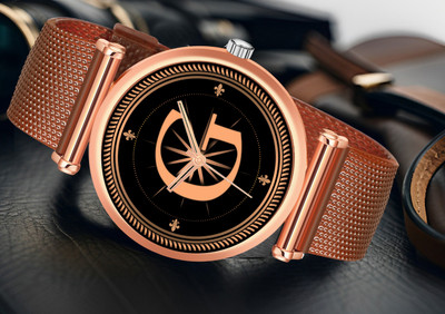 Red Robin ALPHA-G-RLX-M-RG-BRW-SFR-1 Alpha Heritage Collection G Brown Strap Watch for Man & Boys Analog Watch  - For Men