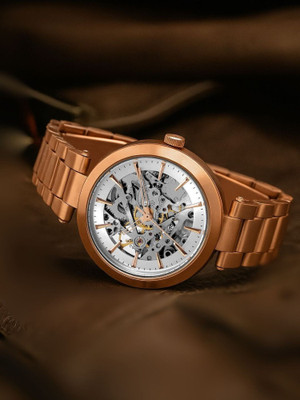 French Connection Modern MODERN Silver white See Through Dial | Automatic Watch For Women's | FCA21RGM Analog Watch  - For Women