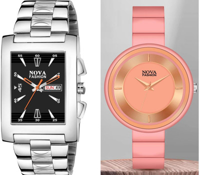 NOVA Trendy Chain Wrist Couple Watch Analog Watch  - For Couple