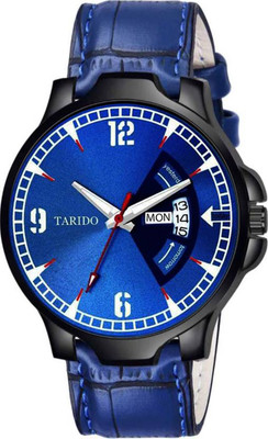 house of common BT1966SL04 New Generation Blue Dial Blue Genuine Leather Strap Day & Date Working Wrist Analog Watch  - For Men