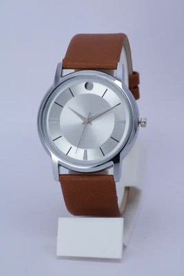 SANGANI Ethnic Dial Designer Silver Cash Genuine Leather Belt Analog Watch  - For Men