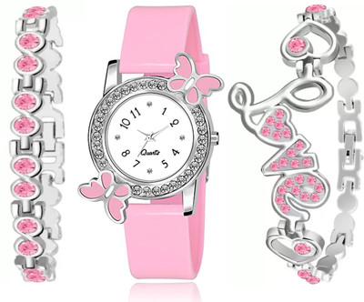 Motugaju Analog White Dial Watch For Girls Beautiful Watch With Analog Watch  - For Girls