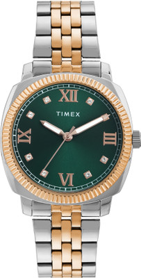 TIMEX TWEL234SMU04 Timex Green Round Dial Analog Watch  - For Women