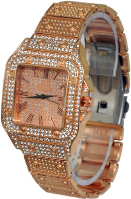 VISER Big Rose Gold Diamond Series Analog Watch  - For Men