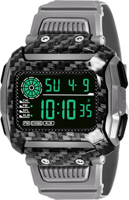 REBON Analog Digital Sports Multi Functional Dual Time Black Dial Watch for Mens Boys 9097 DUAL TIME Digital Watch  - For Boys