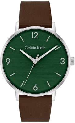 Calvin Klein Modern Qtz Basic Green Round Dial / Analog Watch  - For Men