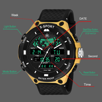 jnm 9084 Analog-Digital Watch  - For Men