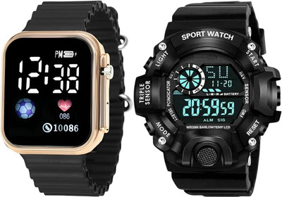 Fash Digital Waterproof LED Display Kids Watch for Boys & Girls Unisex Sport Digital Watch For Men - Women & Children Digital Watch  - For Boys & Girls