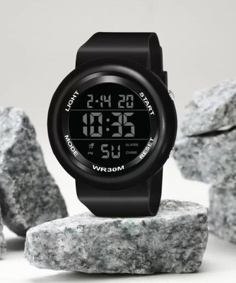 THMT New Trending 2-0-2-9 Black Round Abibas Style Digital wrist watch Digital Watch  - For Men
