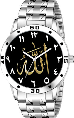 Talgo ALLAH-AVO-SIL-STL Allah Design Round Black Dial and Silver Stainlessl Strap Analog Watch  - For Men