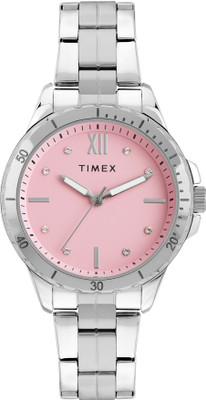 TIMEX TWEL232SMU01 Timex Pink Round Dial Analog Watch  - For Women