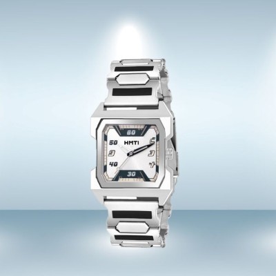 HMTI New1-HM-8168 White Premium Square Shape Dial Stainless Steel Premium Analog Watch  - For Men