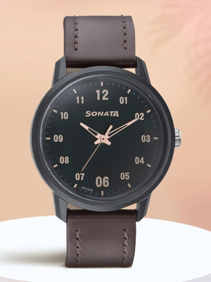 SONATA NP77085PL02W Volt + Analog Watch  - For Men