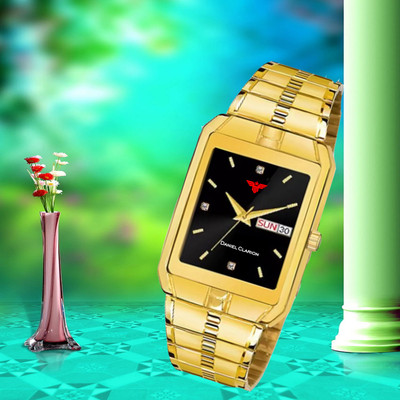 DANIEL CLARION 1102-BLACK Long Life Gold Plated Analog Watch  - For Men