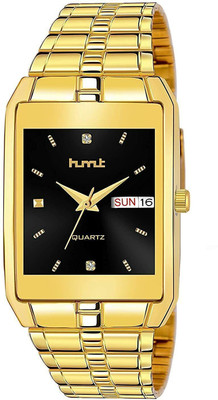 HLMT golden watch-9151 ORIGINAL GOLD PLATED DAY & DATE FUNCTIONING PREMIUM QUALITY Analog Watch Analog-Digital Watch  - For Men & Women