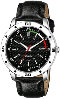 Vtrack New Waterproof All Black Leather Belt Analog Watch For Men & Boys Analog Watch  - For Men