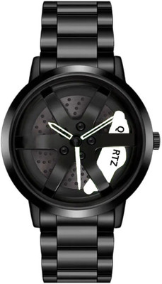 TYMU 3D Rotating Spinning Watch Quartz Men Rim Car Wheel Watches Analog Watch  - For Men