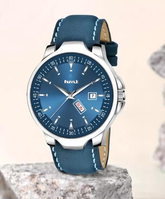Hmrt Day Date Functioning Full Blue Strap Analog Watch  - For Men