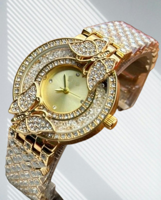 SHIVTRADRE Butterfly Full diamond stone Fashionable Analog Watch  - For Girls