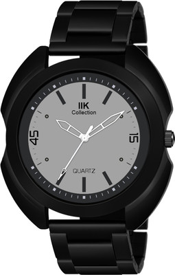 IIK Collection IIK-814M Blue Round Designer Dial with Metalic Bracelet Chain Strap Analog Watch  - For Men