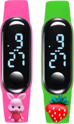 BRATON LED WATCH Combo Watches For Kids Age:5-10 Years (Multicolor Strap, Size : Free Size) Digital Watch  - For Boys & Girls