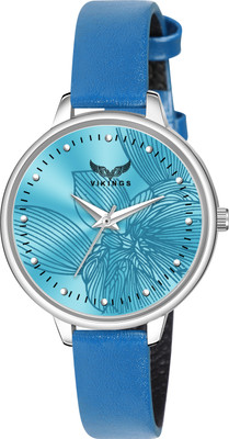 VIKINGS VK-LR-084-BLU-BLU LEAF DIAL Analog Watch  - For Girls