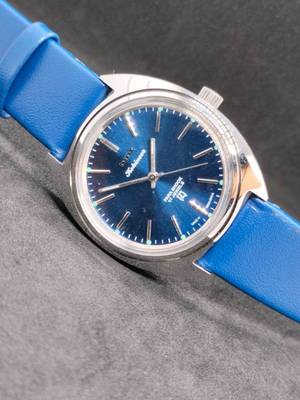 DIXOT HMT Kohinoor Blue Sunburst Dial Mechanical Hand Winding