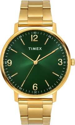 TIMEX TW0TG8027 Green Round Dial Quartz Analog Watch  - For Men
