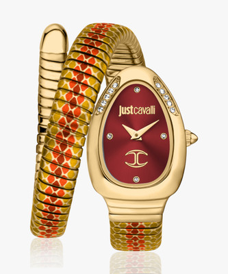 Just Cavalli Pelle Solo Red Analog Watch  - For Women