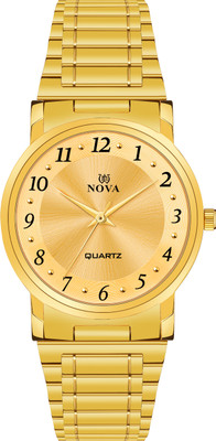 NOVA Men's Gold Watch Men's & Boys Golden Watch Analog Watch  - For Men & Women