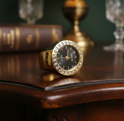 Fanish fashion ​Onyx Time Ring ​Onyx Time Ring 2025 Analog Watch  - For Men & Women