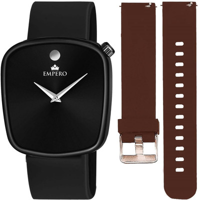 EMPERO EMPERO Square 1 Square Watch With (22mm) 2 Silicone Smartwatch Strap Combo Analog Watch  - For Men & Women