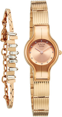 Titan Glimmers Raga Glimmers Quartz Brown Shaped Dial Women's Watch / Analog Watch  - For Women