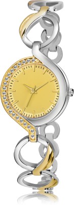 NEHA CREATION LR265 Gold Diamonds Brass Analog Watch  - For Women