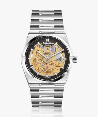 Mathey-Tissot H118CFAN Swiss Made Zeus Skeleton Automatic Black Dial Analog Watch  - For Men