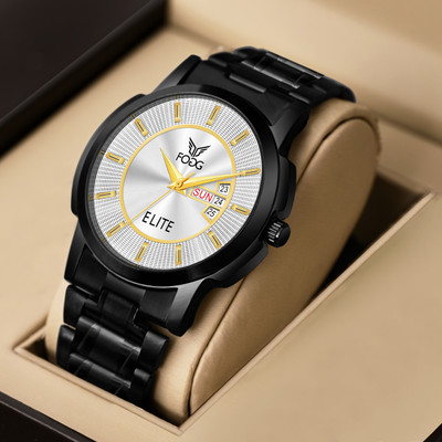 FOGG 2506-Silver Day and Date Display Analog Watch  - For Men