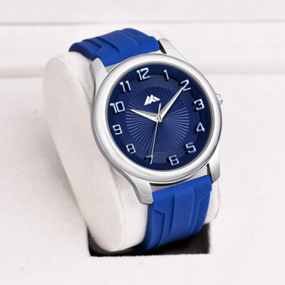 Loretta LT-53 Blue 3D Embossed Numeric Textured Dial New Latest Sport Look Silicone Strap Analog Watch  - For Men