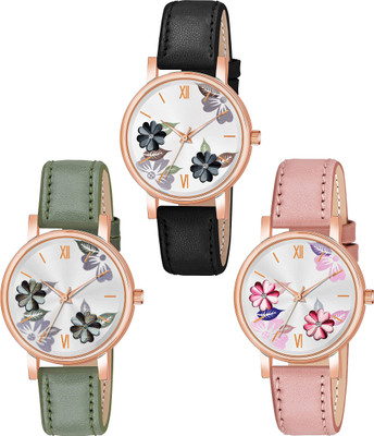 just like Crystal Combo -3 Stylish Girls Watch Analog Watch  - For Girls