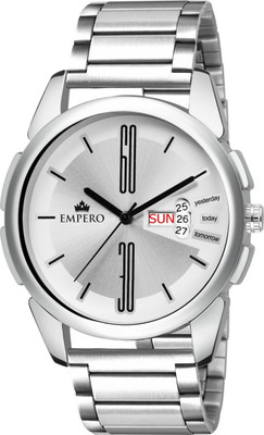 EMPERO EMPERO Working Day & Date Display Stainless Steel Chain With Silver Dial Analog Watch  - For Men
