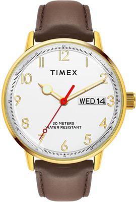 TIMEX TWEG25401 White Round Dial Quartz Analog Watch  - For Men