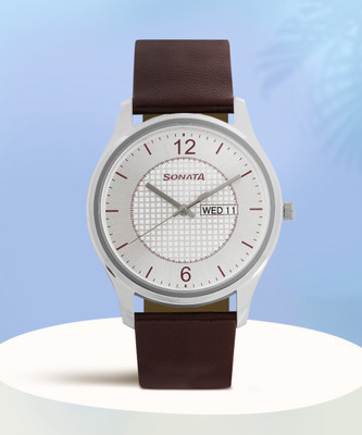 SONATA NP77082SL02W Essentials 2 Analog Watch  - For Men